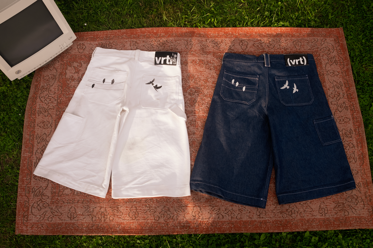 WIDE LEG DENIM FLYING SHORTS
