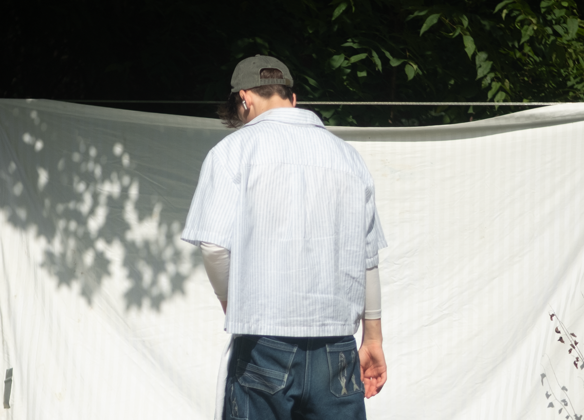 Boxy Striped overshirt
