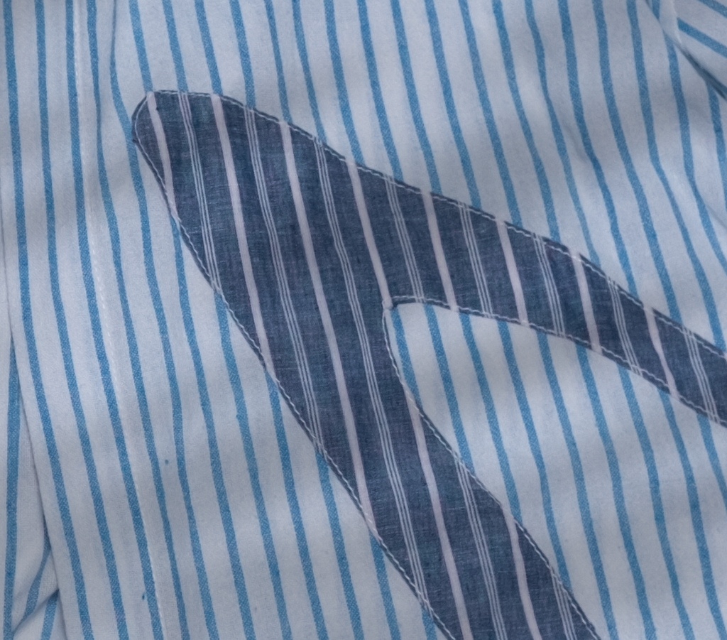 Curved striped boxy shirt